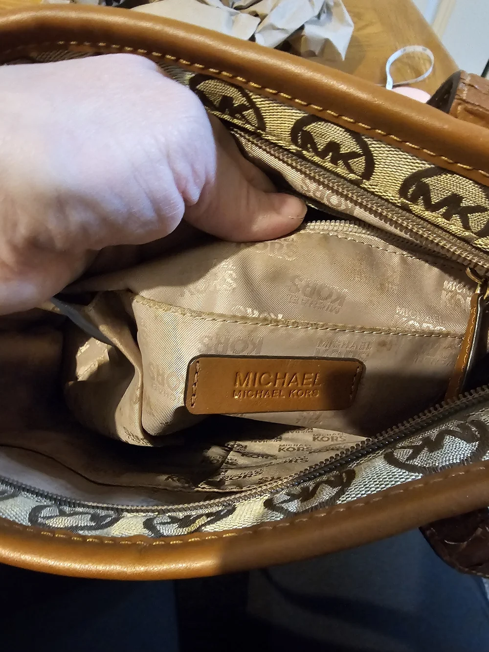 Michael Kors Brown Logo Tote Bag